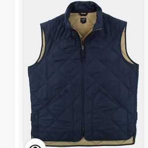 Men’s. J. Crew Quilted Vest. Navy Blue. XL.